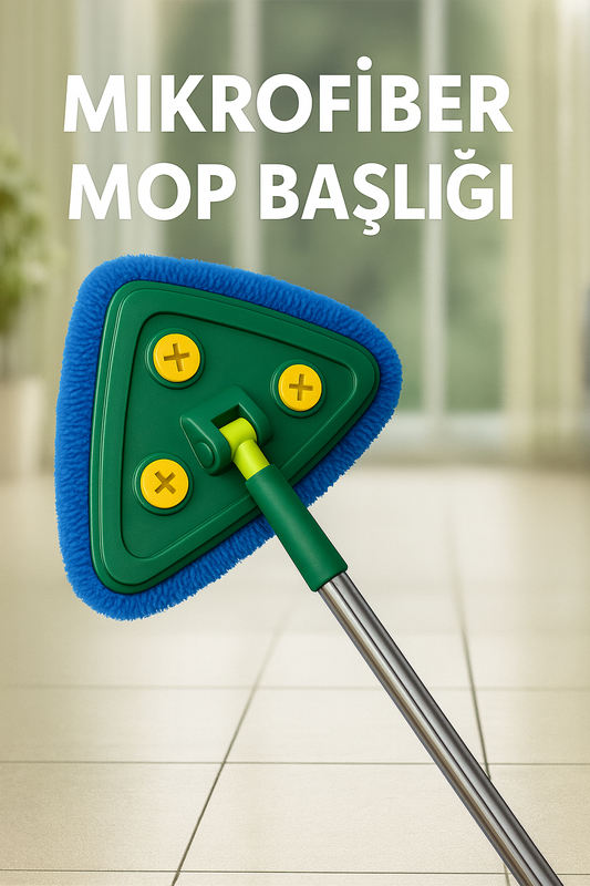 2 Bezli Üçgen Çek Çekli Mop Islak Mendil Uyumlu